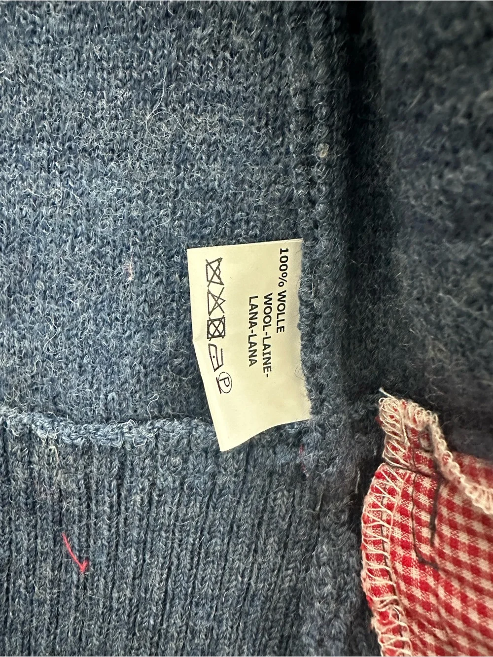 St. Peter Country Vintage 100% Wool ZipUp Sweater SZ 24M/2T Blue Deer 90s Winter